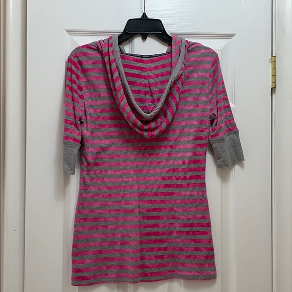Calvin Klein Pink and Gray Top with Hood - Picture 2 of 3